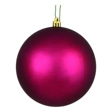 Vickerman 3" Plastic Ball Ornaments in Matte Berry Red (Set of 12)