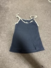 Brandy Melville Navy White Trim Tank Top OS