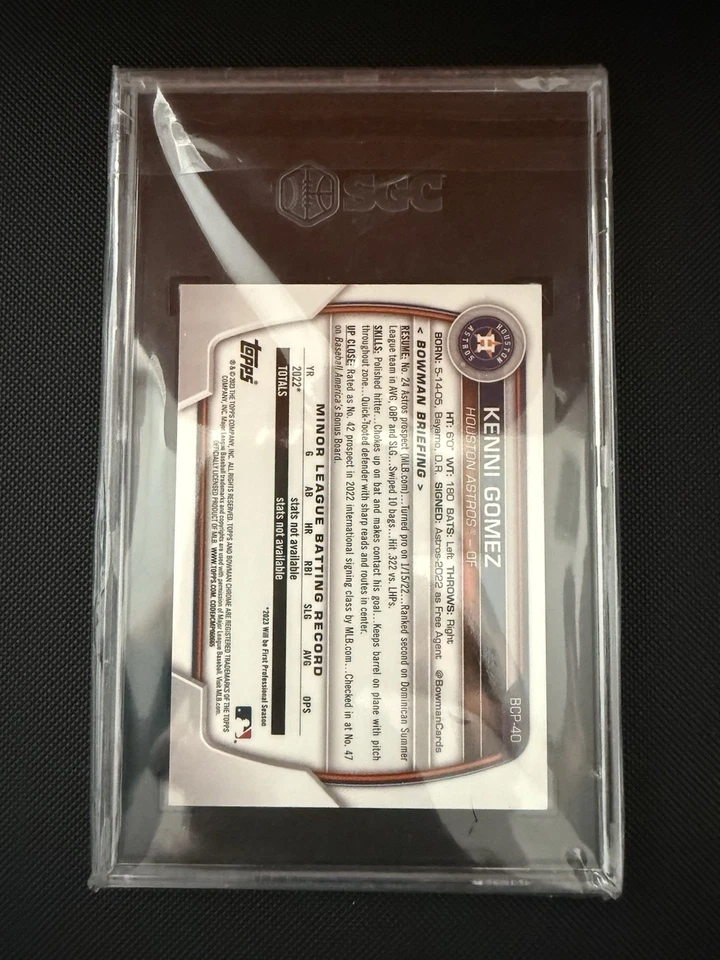 2023 Bowman Chrome Prospects Kenni Gomez #BCP-40 (RC) 1st Bowman - Image 2 of 2