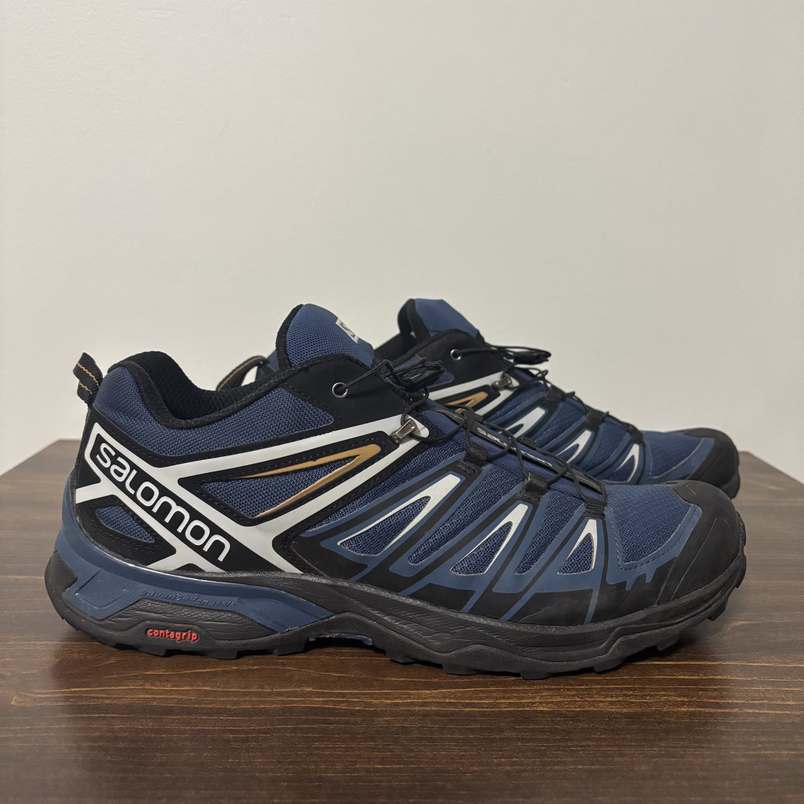 Scarpe da trekking Salomon X Ultra 3 basse uomo denim scuro blu navy nere traspiranti US 12