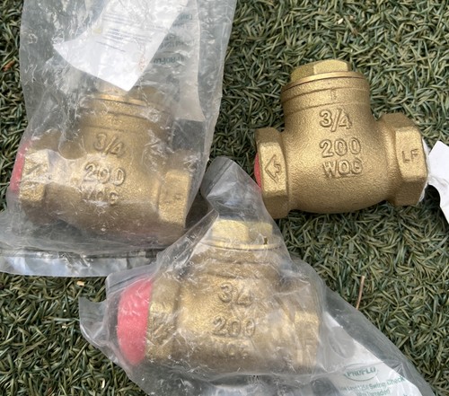 3 Pack PROFLO PFX31F 3/4" Brass Swing Check Valve Threaded 200 WOG New Lot