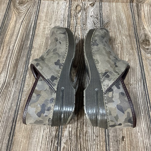 Dansko Professional Clogs Womens Size EU 38 US 7.5-8 Camo Suede Comfort Shoes - Picture 8 of 12