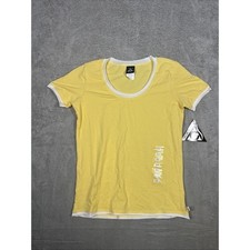 NEW Cherokee Studio Yellow And White Scrub Short Sleeve Women's Size XS