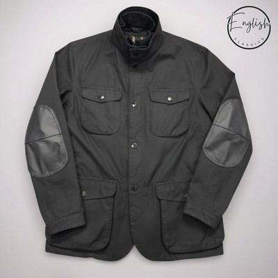 Barbour Ogston Wachsjacke Herren Medium Schwarz