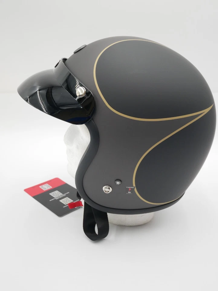 Torc T-50 Retro Helmet Matte Hardy Black Size XL - T5015HARDY25 - Image 2 of 4