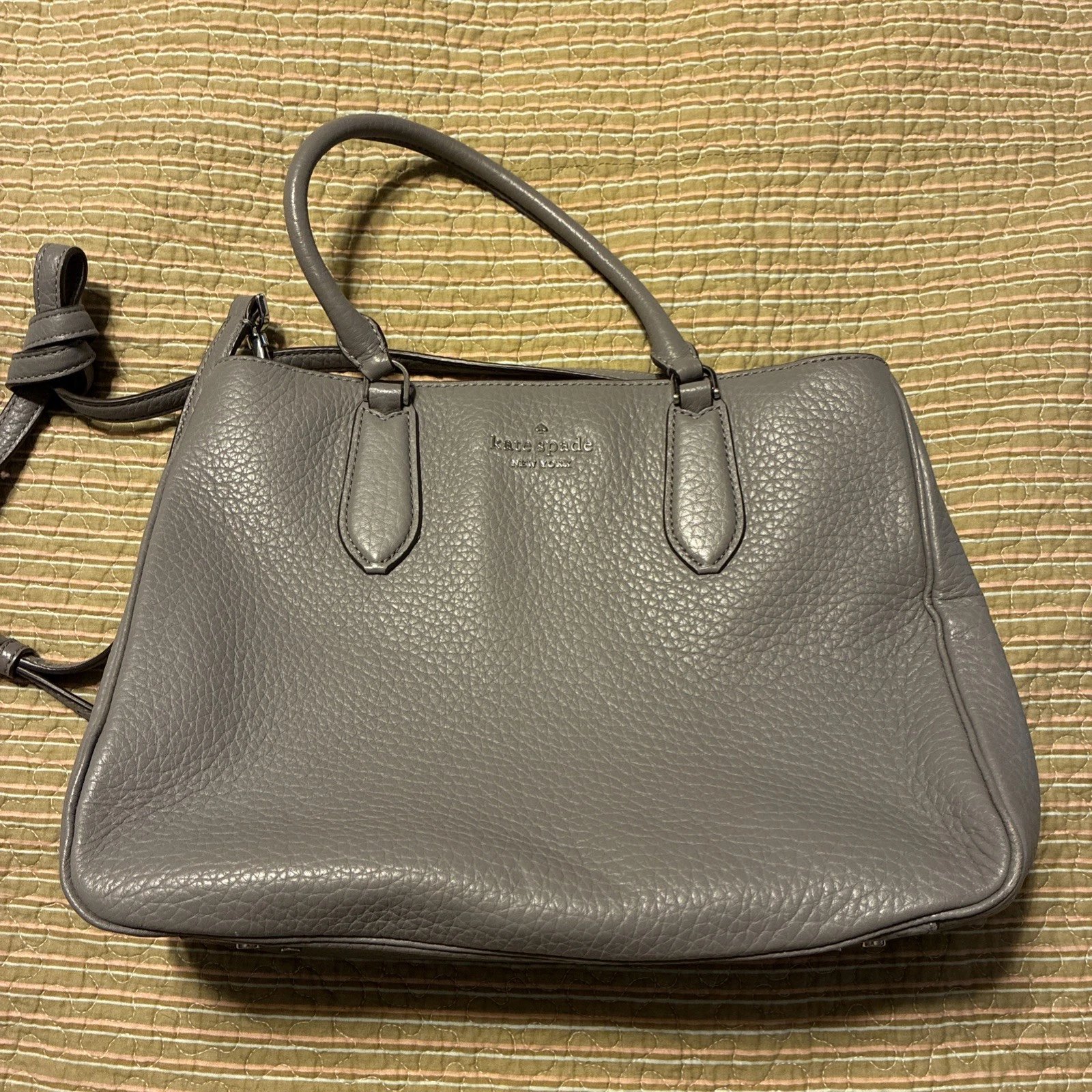 Kate Spade Leather Gray Handbag