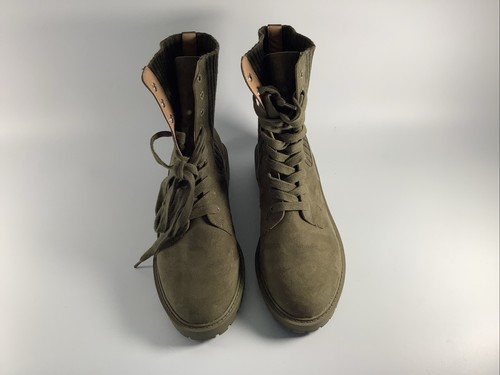 Crown & Ivy ALEXIS Boots Womens 9 Sweater-Fashion Combat/Hiker Style Mid-Calf - Picture 2 of 18