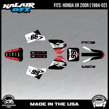 Graphics Kit for Honda XR200R (1984-2002) Division - RED-WHITE