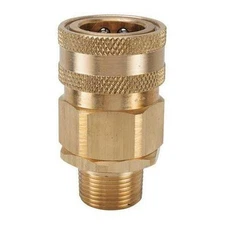 Hydraulic Quick Connect Coupling 3/4 Brass Socket MNPT H Series 2000 PSI