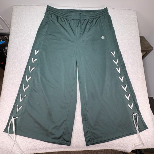 Adidas Women's 4X Plus Size Wide-Leg Drawstring-Waist Jogger Pants Green HK5094 - 第 1/11 張圖片