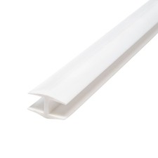 Outwater 1/4" White Styrene Plastic H Channel Divider Mldg - Size Options