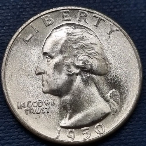 1950 S Washington Quarter 25c Silver BU UNC GEM Brilliant Uncirculated #97359