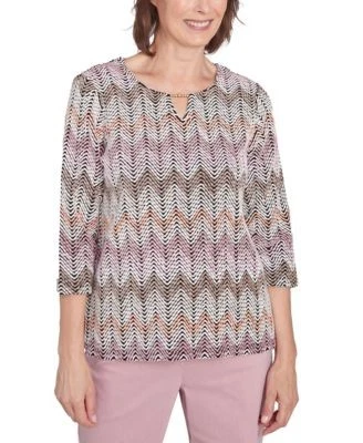Alfred Dunner Petite Telluride Chenille Zig 196389428938  RT $64.5