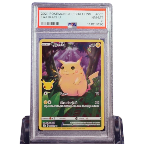 2021 POKEMON CELEBRATIONS #005 FULL ART/PIKACHU PSA 8