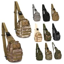 Mens Tactical Sling Bag Military MOLLE Crossbody Pack Chest Shoulder Backpack