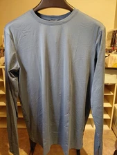 REI Co-op Mens M Blue Active Pursuits Long-Sleeve T-Shirt Men Outdoor