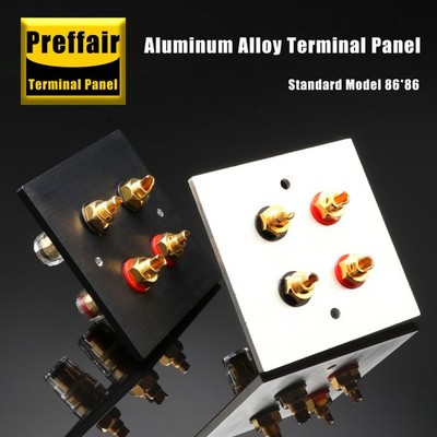 HIFI Speaker Binding Post Faceplate Audio Banana Plug Terminal Panel 86mmX86mm