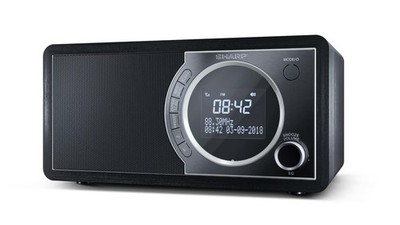 4974019975863 Sharp DR-450(BK) - Uhr - DAB,DAB+,FM - 3 W - LCD - Schwarz - Einfa