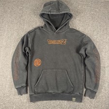 Dragon Ball Z Hoodie Mens XS Gray Shenron Dragon Ball Graphic Fleece Sweatshirt