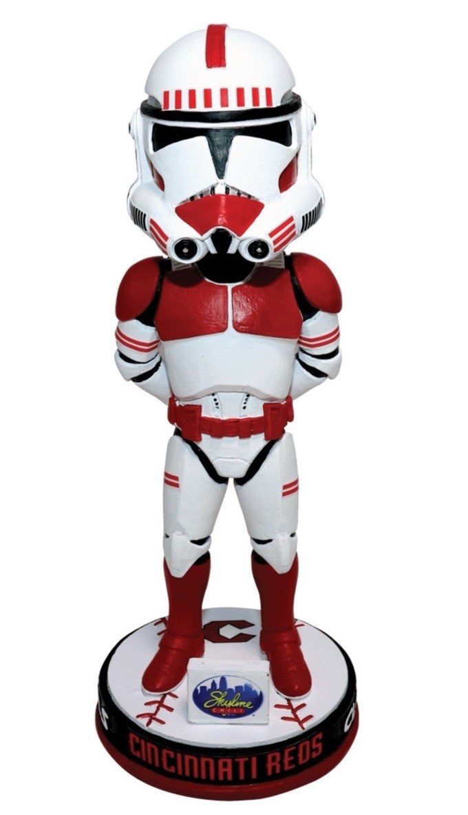 ❤️CINCINNATI REDS ❤️Clone Trooper Bobblehead NIB SGA 2025 5/3