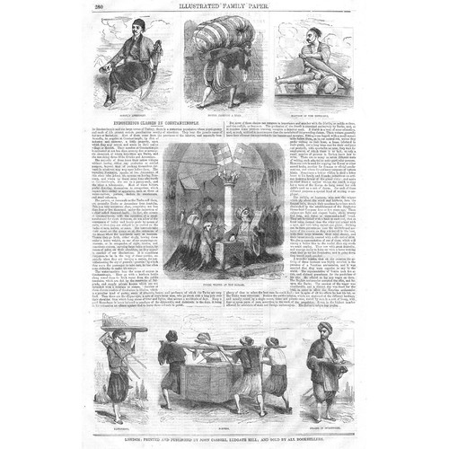 CONSTANTINOPLE The Industrious Classes - Antique Print 1854