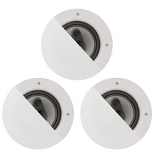 Acoustic Audio CSic64 Frameless In Ceiling Speakers with 6.5" Woofers 3 Pack