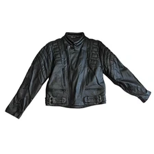 Vintage Open Road Collection Leather Motorcycle Jacket Moto Sport Unisex 38