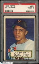 1952 Topps #261 Willie Mays New York Giants HOF PSA 2 GOOD