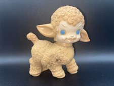 Vintage 1955 Sun Rubber Co Squeaky Kitschy Lamb Toy Easter Decor