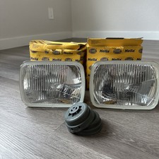 Set Of 2 Hella Lamp Off Road H4 200mm Replaces Sealed Beam Head Light 7 X 5