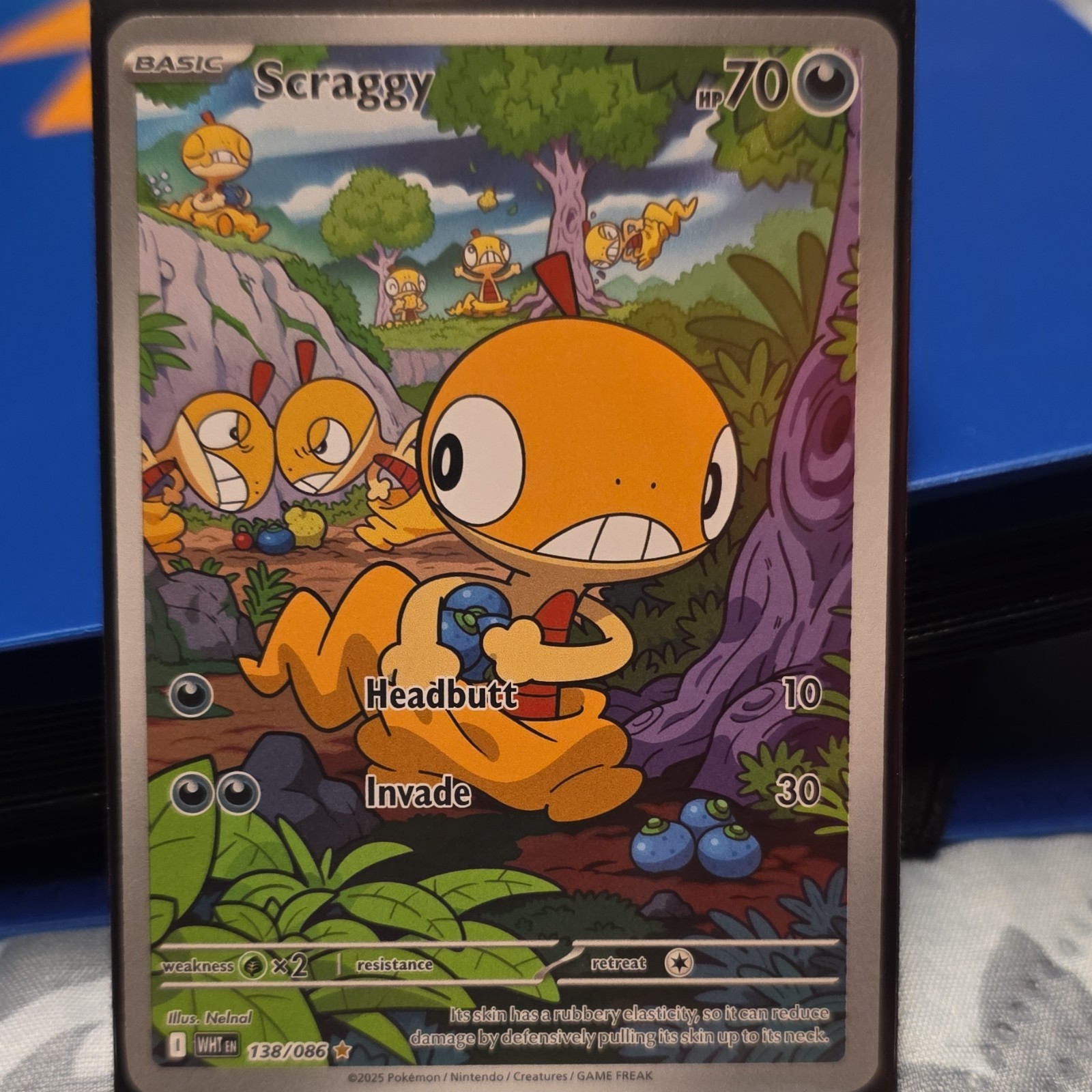 Pokemon TCG Scraggy 138/086 Sv: White Flare Illustration Rare Holo EN 2025