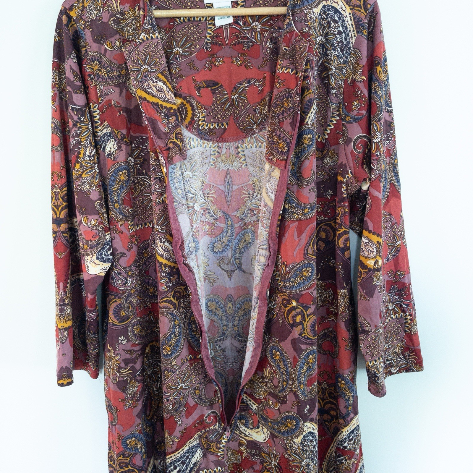 Collections Etc. Vintage 70's Paisley House Dress Boho Hippie Festival Medium