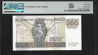 Poland 200 Zlotych 2021 PMG 67 EPQ UNC P#189b King Sigismund I Series FC — photo 2
