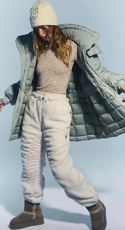 Chaqueta acolchada reversible larga Free People Movement Like A Dream capucha aguamarina M nueva con etiquetas Foto 4 de 4