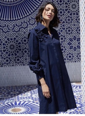 chicos blue dress Travelers Cowl Neck Maxi Dress