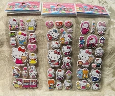 Retro Vintage Look Hello Kitty 3D Bubble Puffy Stickers 3 sets