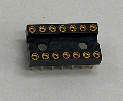 Augat integrated circuit 14 pin IC socket pitch 0.10  x 0.30   514-AG10D-ES