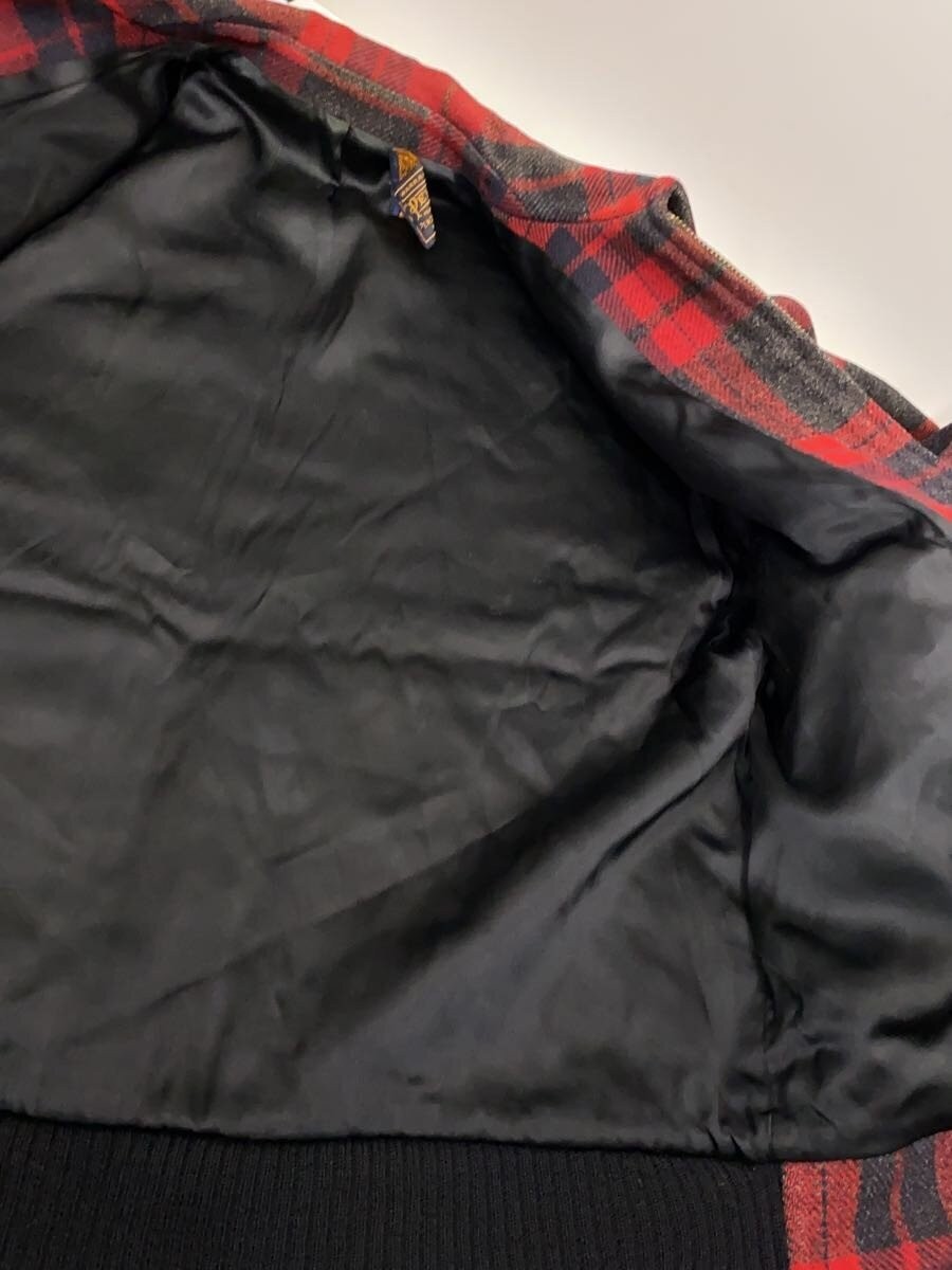 Pendleton Wool Check Blouson Red Jacket Used - image 9