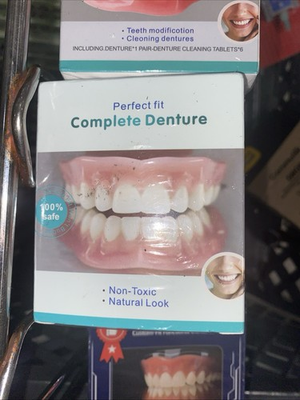 #ad Perfect Fit Smile False Teeth Upper And Lower And Cleaning Tablets Sealed $14.00