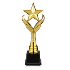 11.3 Inch Gold Star Trophy With Base 1st Place Winner Award Prize Sports