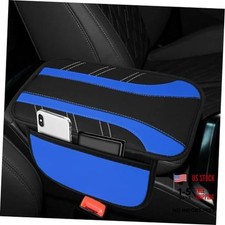 Car Center Console Cover, 12.6" 8.3" Leather Arm Rest Cover for Cars, Auto Blue