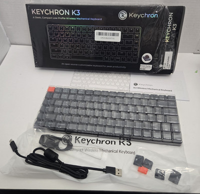 Keychron K3 Wireless Mechanical Keyboard Low Profile Compact Brown Tactile