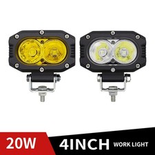 Lampe de Travail Barre Feu Anti-brouillard Universel 2pcs 40W 4 " Pouce Voiture