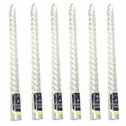 6pcs weißer Faden Hochzeit Kerze Europäische rauchfreie Kerze Long Pole