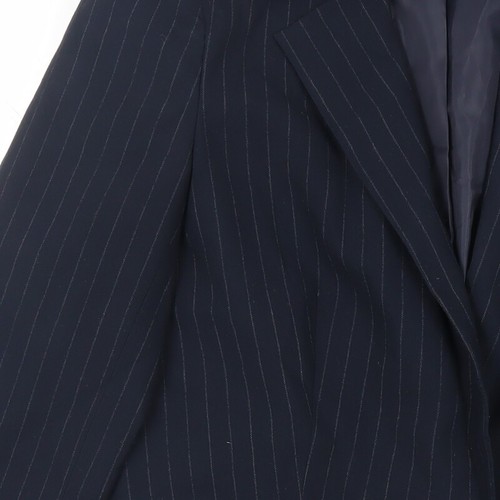 Very Womens Blue Striped Jacket Blazer Size 8 Button - Picture 8 of 10
