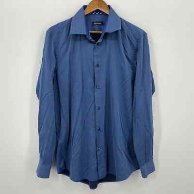 Robert Graham Long Sleeve Button Shirt Men's Size L Blue Striped Collared Cotton