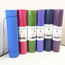 Pilate Gymnastics exercise Yoga Mat TPE Durable Non-Slip 1/4 inch 6mm 