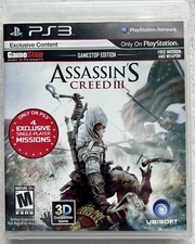 Assassin's Creed III (Sony PlayStation 3, 2012), Tested, CIB w/ Free Shipping!!