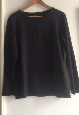 Primark Black cotton Stretch Crew Top. Size L. Great Condition.