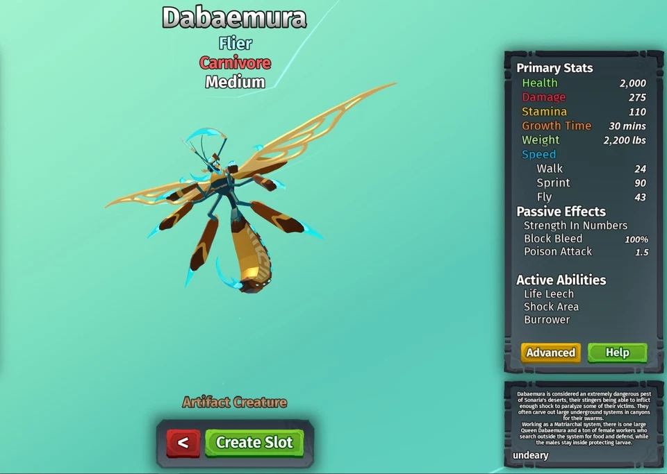 Dabaemura Species | Creatures of Sonaria | Roblox